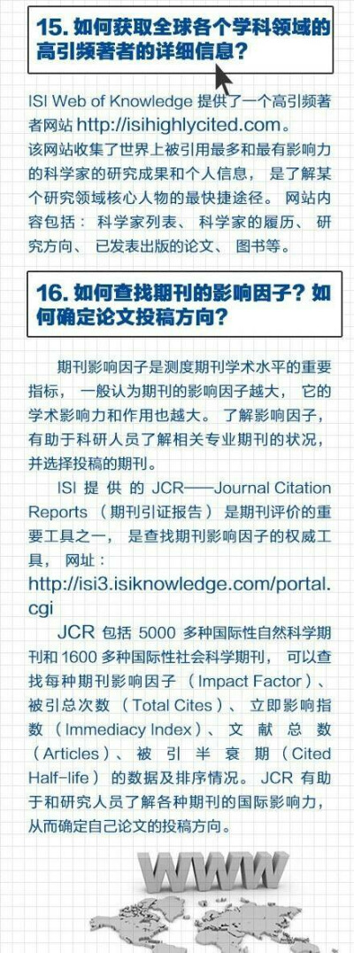 【19招帮你搞定国内外文献】毕业论文，学期论文，课题论文……还在为找文献资料抓狂吗？别着急！19招帮你搜刮国内外文献：学位论文、会议论文、专利文献、科技报告……通通到碗里来！高引频著者、研究前沿、论文被引…