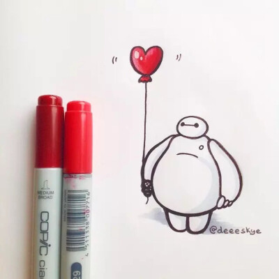 A mini Baymax doodle