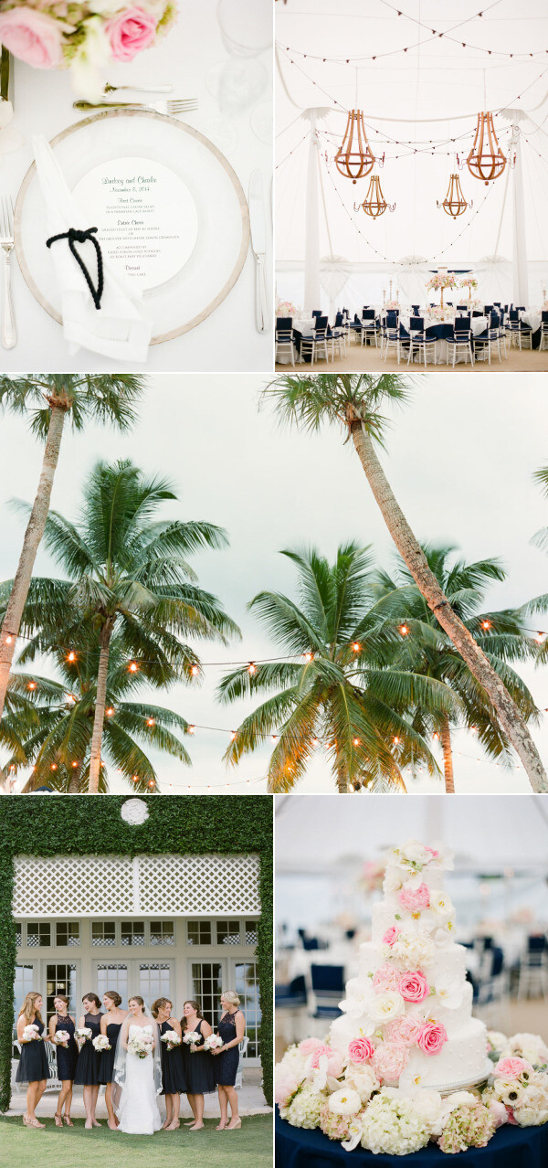 NAUTICAL NAVY & PINK FLORIDA WEDDING