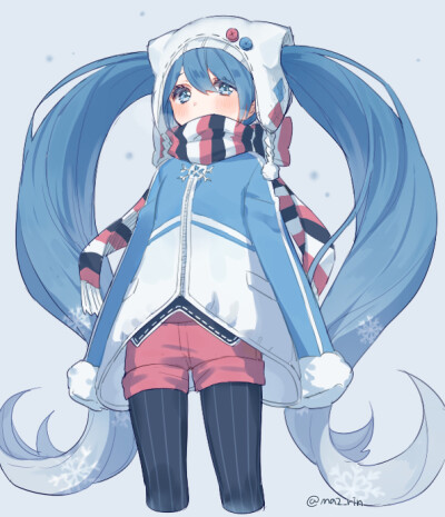 【id=51682108（LOG）_p14 画师：marin】初音未来，miku，雪未来，雪初音，雪初音2016，snow miku，snow miku2016，滑雪未来，滑雪服，P站，少女，动漫