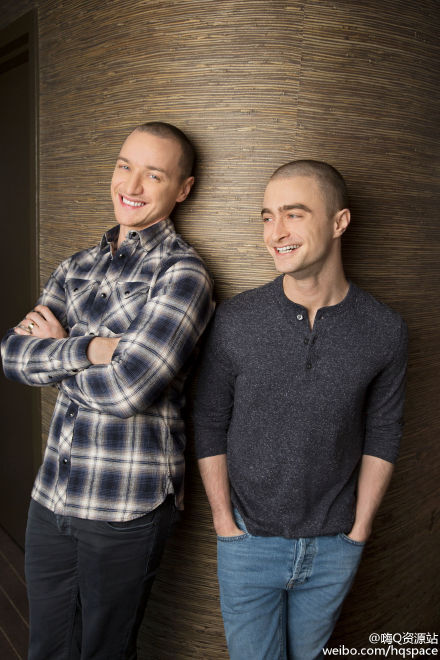  #James McAvoy# and #Daniel Radcliffe# photogrpahed for USA Today on November 10, 2015 in New York City. 