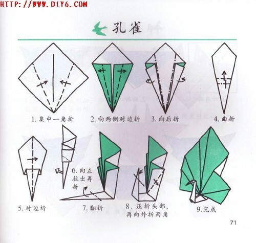 折纸 孔雀