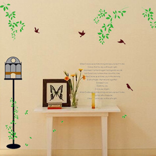 墙贴 客厅卧室沙发背景墙装饰 宿舍布置可移除贴纸 小鸟信箱