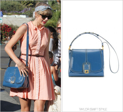 Event：Out for lunch at Paradise Cove | Malibu, California | June 27, 2012
Bag：Fendi ‘Anna bag’
Worn with:ModCloth headband, ModCloth heels and Ray Ban sunglasses
Taylor于2012.06.27于Selena Gomez…