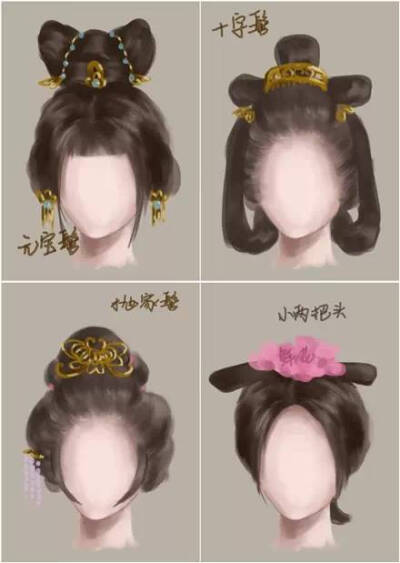 古代发型 - 堆糖，美图壁纸兴趣社区