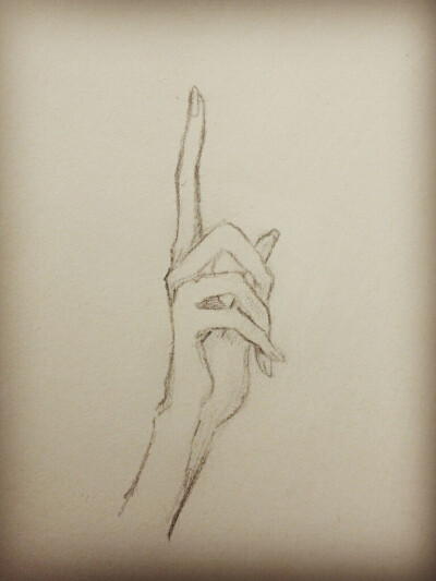 手，动漫，铅笔画