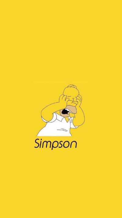 iPhone手机壁纸 锁屏 辛普森Simpson手机壁纸 大爱辛普森 简约大方手机壁纸