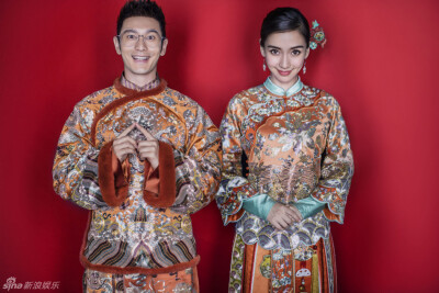 黄晓明 杨颖 angelababy 明星结婚照 婚纱照 