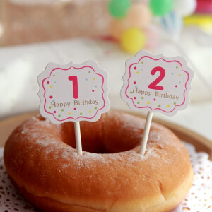 派对装扮用品 生日蛋糕数字插牌 可替代蜡烛