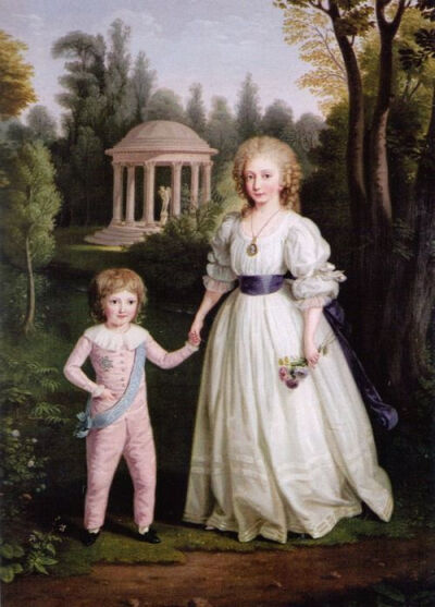 路易·查尔斯和玛丽·夏洛特的肖像，路易十六和玛丽安托瓦内特的孩子