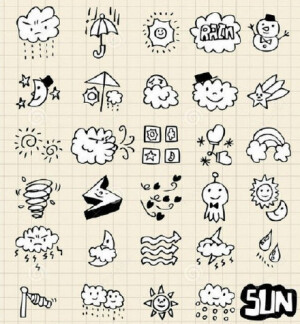 手账小素材，简笔画手绘教程