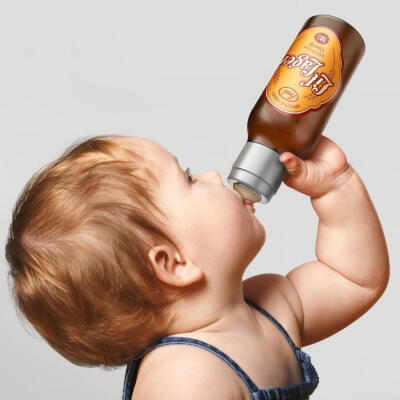 美国Fred 创意搞笑好玩整蛊啤酒瓶造型 婴儿奶嘴奶瓶Lil Lager
