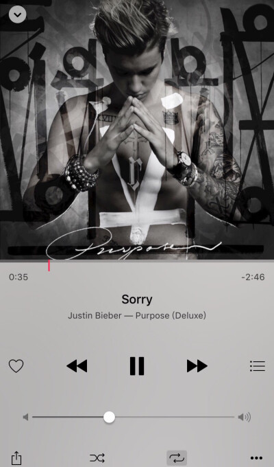 #音乐推荐#
名字：Sorry
歌手：Justin Bieber
推荐理由：Bieber的歌当然要好好推荐！/花痴脸/ 这首歌就是Hip-Hop的感觉，会洗脑！为什么po主会听到一丝丝印度风的感觉！勿喷！另外一首what do you mean其实也挺好听…