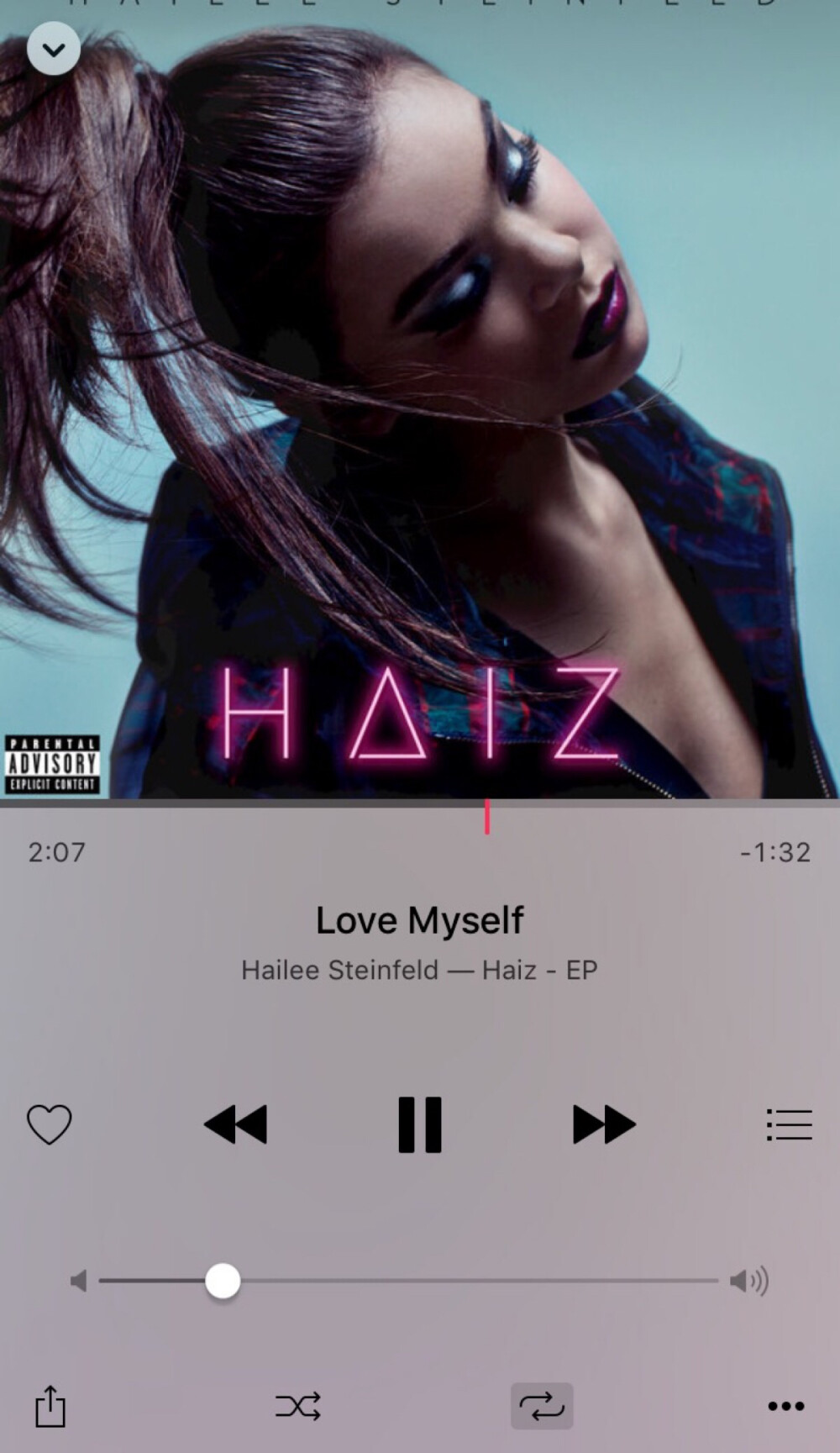 #音乐推荐#
名字：Love Myself
歌手：Hailee Steinfeld
推荐理由：动感～快节奏（说实话，美国流行的音乐大部分都是快节奏了…）歌曲意义挺好的，就是告诉自己要爱自己～值得听！