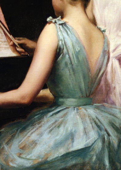 sollertias: The Sonata by Irving Ramsey Wiles, 1889 (detail) (via lawannassoul-deactivated2013080)