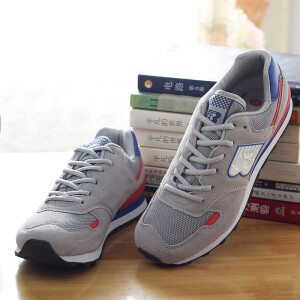 人本春秋韩版帆布鞋男 时尚百搭潮流平底系带运动休闲鞋学生拼色