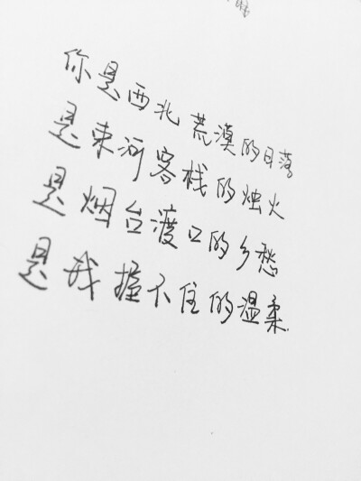 手写。美文美段。