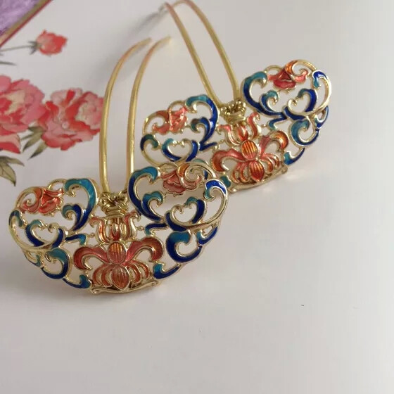 仿烧蓝发钗拾遗记妆匣遗珍