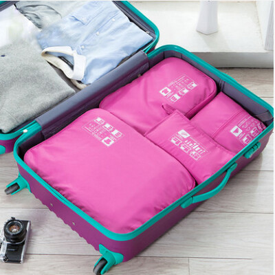 旅行收纳袋套装八件套出国旅游必备衣服收纳包衣物防水整理袋子