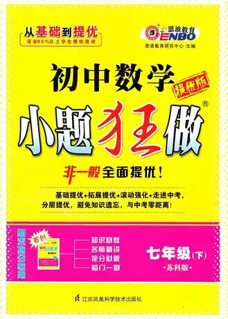 恩波教育初中数学小题狂做七年级(下)提优版 初一7年级下册SK 苏教版苏科版 提优版7下赠提优小帮手 七下