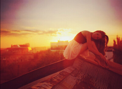 落日 头像 女生