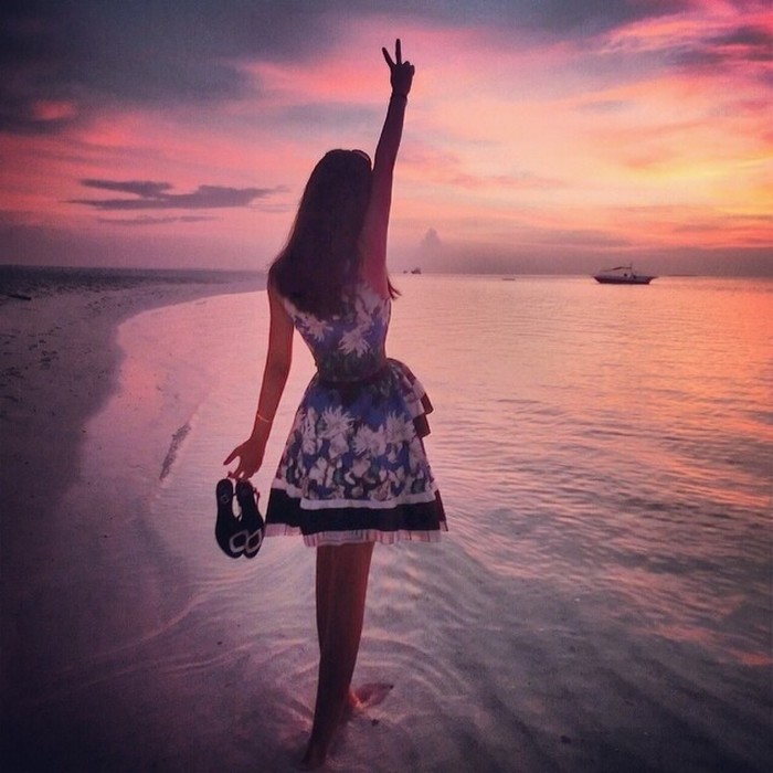 头像 海边 背影