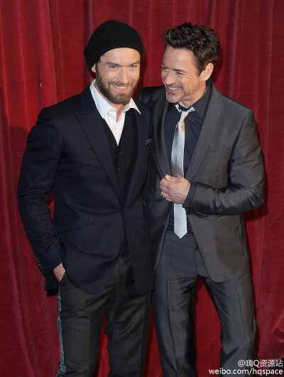 #Jude Law# and #Robert Downey Jr.# at the European premiere of Sherlock Holmes A Game Of Shadows at Empire Leicester Square on December 8, 2011 in London, England.