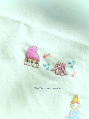 刺绣小物品 钢琴 芭蕾鞋