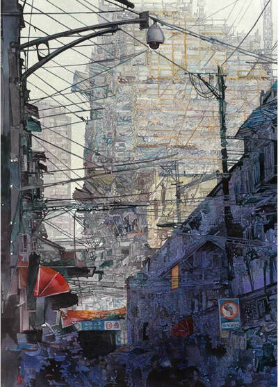 【侵删】#涂鸦王国# John Salminen，以写实的城市景观作品被大众广泛认知，并成为在美国屡获殊荣的水彩画家。他的作品被描述为“充满细节的街景”。这次分享作者笔下那个古老又传统的中国。http://t.cn/R4NpsXr