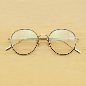 韩国 超轻纯钛金丝细框复古眼镜架 圆形圆框文艺近视眼镜架男女