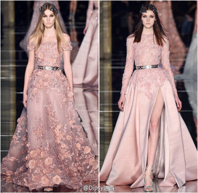 Zuhair Murad Haute Couture S/S 2016┃黎巴嫩仙裙鼻祖Zuhair Murad今年高定系列通过制衣打版的原始裙撑肩袖骨架，探讨线条廓形之美～～～