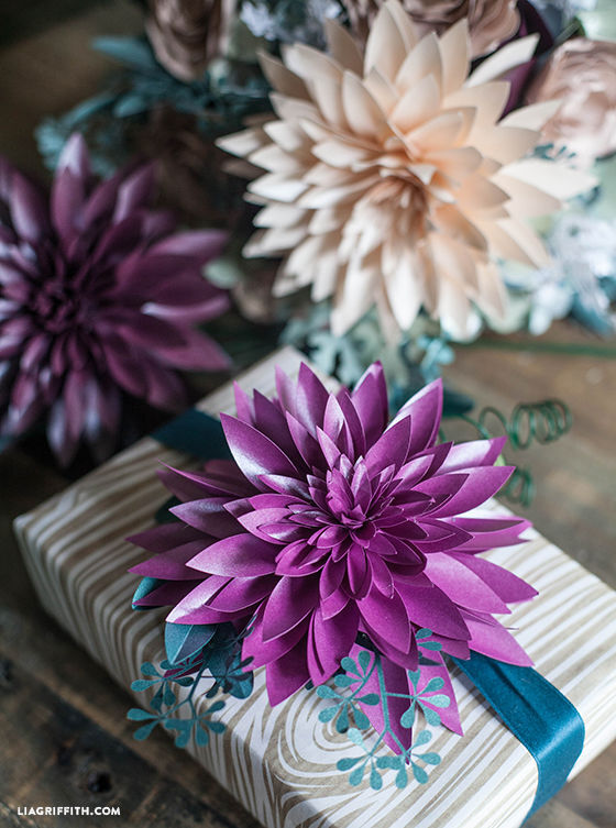 paper dahlias