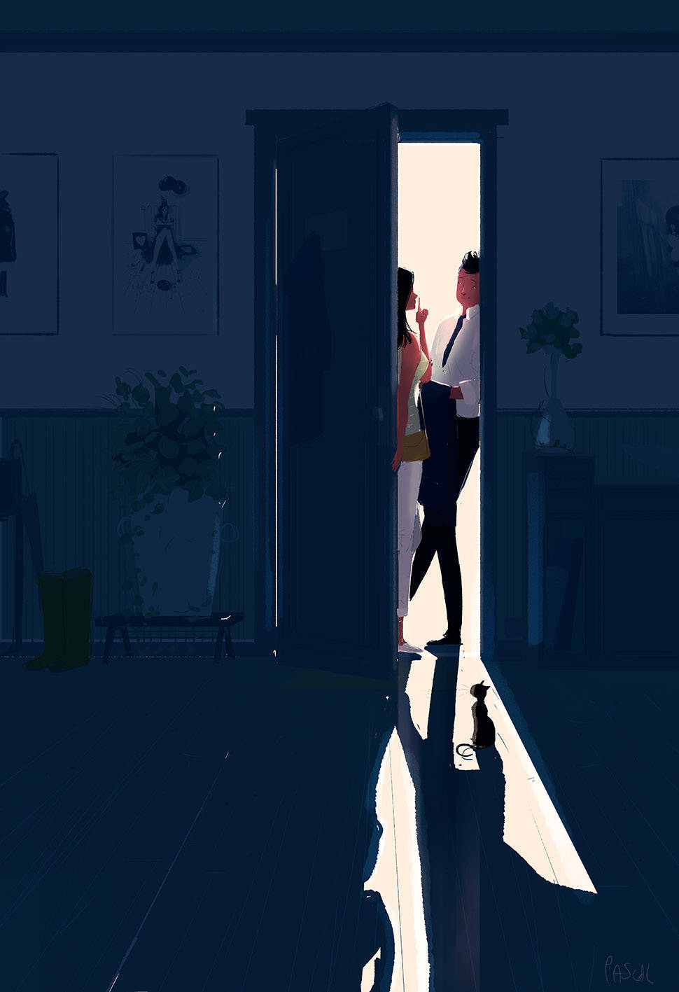 [cp]#王国分享# 来自美国的插画师Pascal Campion，轻松随意的画风，画面大多描绘生活中的小场景。他说，一旦在某个瞬间觉得需要充电，但可能现实不允许他这么做的时候，会选择用画画来表达。更多作品http://t.cn/Rb3h6qV[/cp]