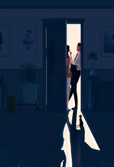 [cp]#王国分享# 来自美国的插画师Pascal Campion，轻松随意的画风，画面大多描绘生活中的小场景。他说，一旦在某个瞬间觉得需要充电，但可能现实不允许他这么做的时候，会选择用画画来表达。更多作品http://t.cn/Rb3…