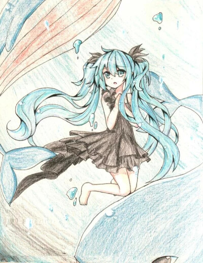 初音未来 绘画 唯美