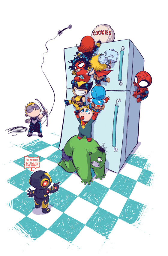 Marvel variant covers by Skottie Young