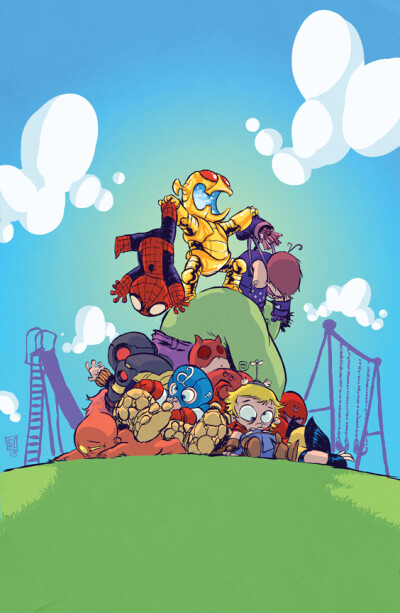 Marvel variant covers by Skottie Young