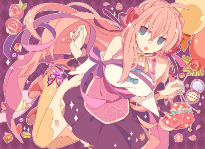 【PINK】By：由杞 id=1534427654 pixiv，插画，游戏，VOCALIOD，巡音