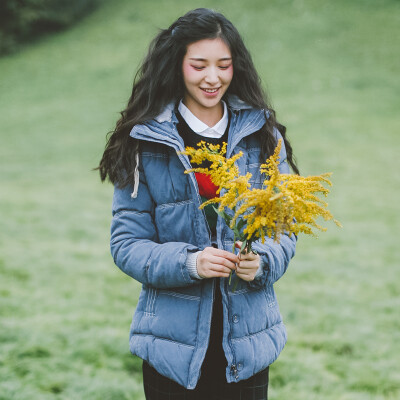 冬季 韩版中长款修身羽绒棉服显瘦加厚棉袄 外套 棉衣女