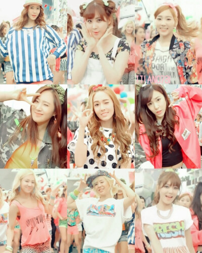 少女时代 Girls'Generation 泰妍 Taeyeon 林允儿 Yoona 郑秀妍 Jessica 李顺圭 Sunny 崔秀英Soo Young 徐珠贤 Seohyun 黄美英 Tiffany 权侑莉 Yuri 金孝渊 Hyoyeon