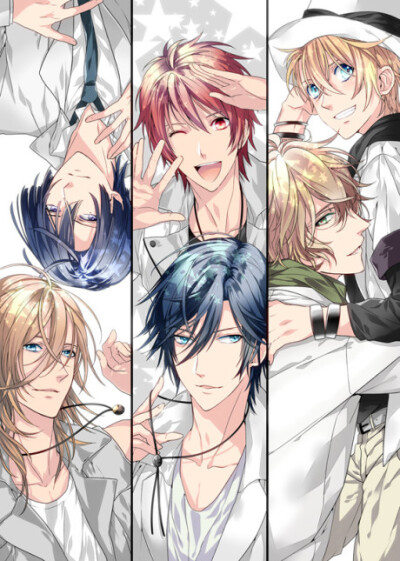 #歌之王子殿下# #ST☆RISH#圣川 真斗，神宫寺 莲，来栖 翔，四之宫 那月，一十木 音也，一之濑 时矢，爱岛 塞西尔