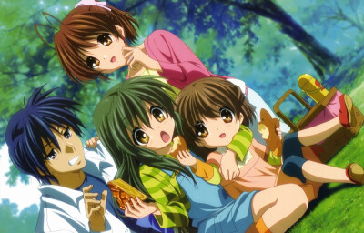 clannad 古河渚，冈崎朋也，冈崎汐
跨越名为世界的距离，我们才得以相见
壁纸，动漫，二次元