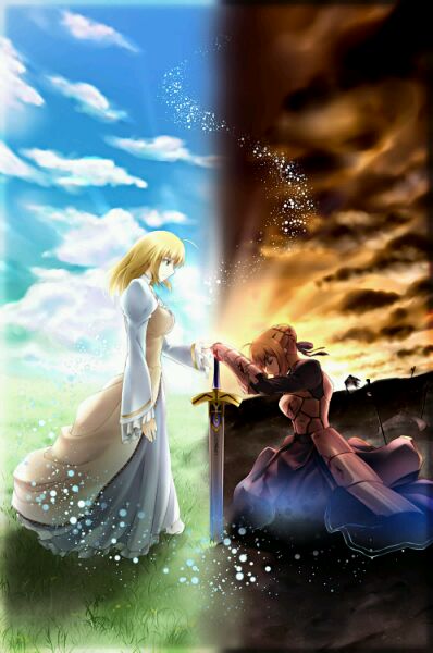 #Fate zero#Fate stay night#saber#圣杯#金闪闪#远坂凛#红A#