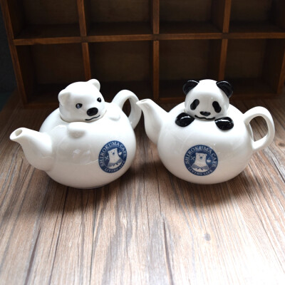  白熊咖啡厅 LIVING LIFE 陶瓷 可爱头型 迷你咖啡壶 茶壶
