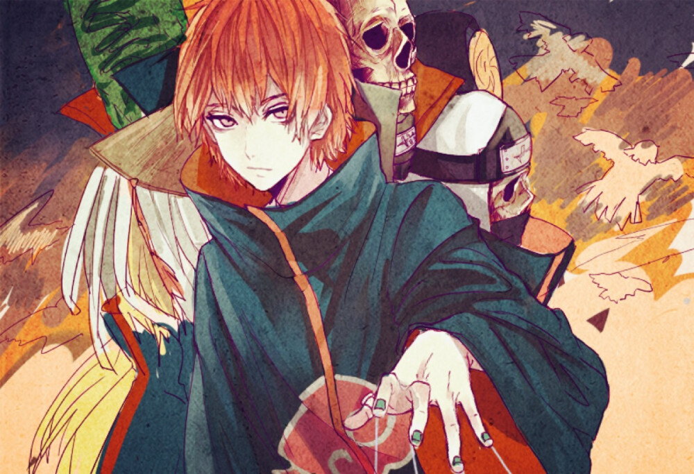 侵删赤砂之蝎火影晓少年傀儡师p站id2848932