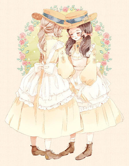 两个女生,就像以前的我们