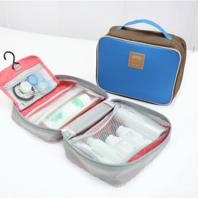 韩国进口iconic防水尼龙可挂叠多功能能洗漱包 旅行化妆包