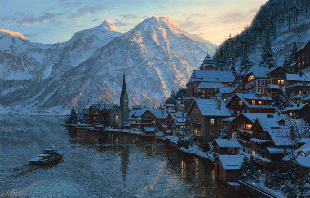 银装素裹的欧洲城市。作者：Evgeny Lushpin