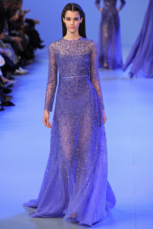 【衣睹为快时装周】 服饰风尚 华服霓裳 时装周 秀场 Elie Saab SS 2014 couture 蓝色精灵