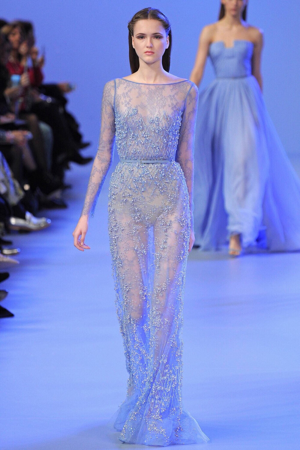 【衣睹为快时装周】 服饰风尚 华服霓裳 时装周 秀场 Elie Saab SS 2014 couture 蓝色精灵